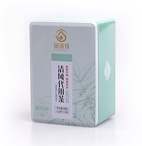 小清新長方形茶葉鐵盒包裝